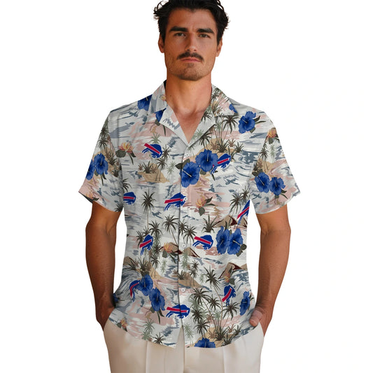 Buffalo Bills Hawaiian Shirt - Hibiscus Seaside | Moonbestprint