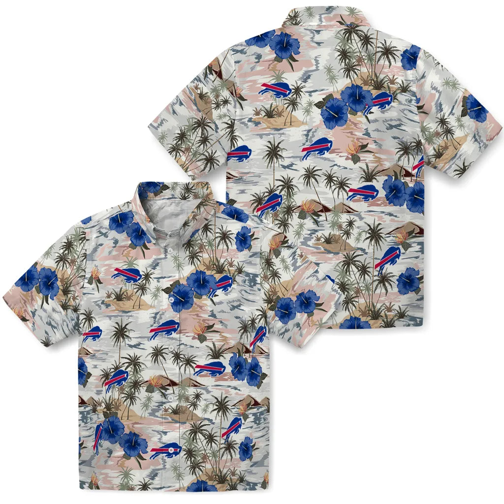 Buffalo Bills Hawaiian Shirt - Hibiscus Seaside | Moonbestprint