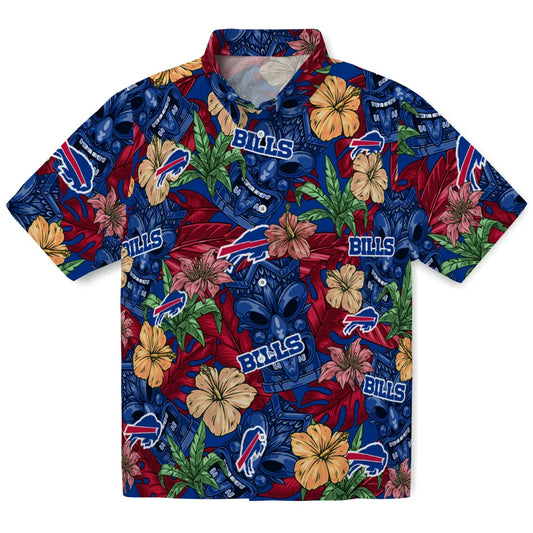Buffalo Bills Hawaiian Shirt - Hibiscus Tiki Jungle | Moonbestprint