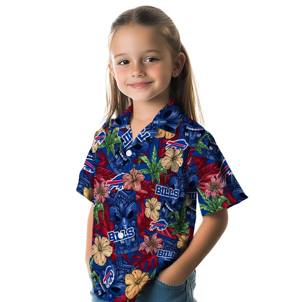 Buffalo Bills Hawaiian Shirt - Hibiscus Tiki Jungle | Moonbestprint