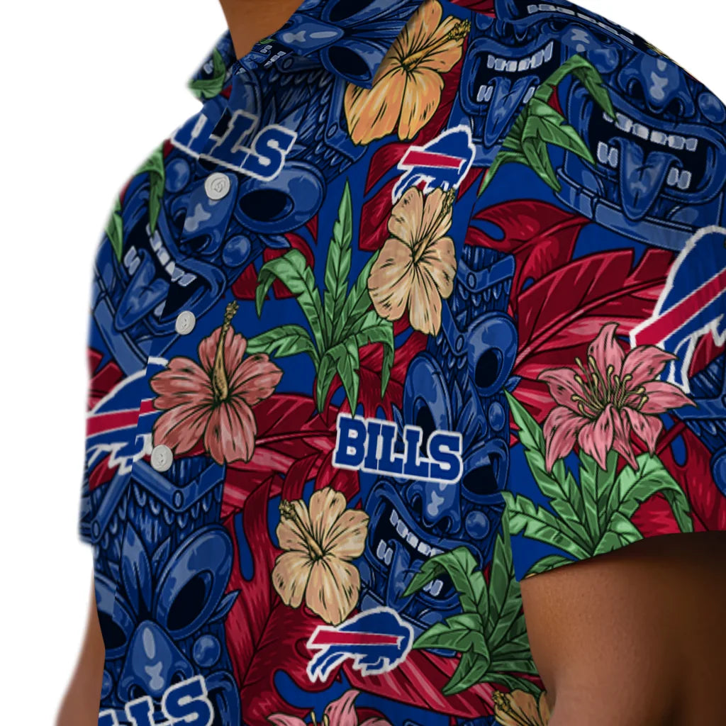 Buffalo Bills Hawaiian Shirt - Hibiscus Tiki Jungle | Moonbestprint