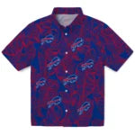Buffalo Bills Hawaiian Shirt - Leaf Outline | Moonbestprint