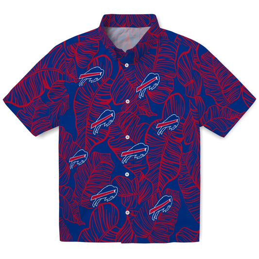 Buffalo Bills Hawaiian Shirt - Leaf Outline | Moonbestprint