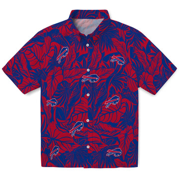 Buffalo Bills Hawaiian Shirt - Monstera Layer | Moonbestprint