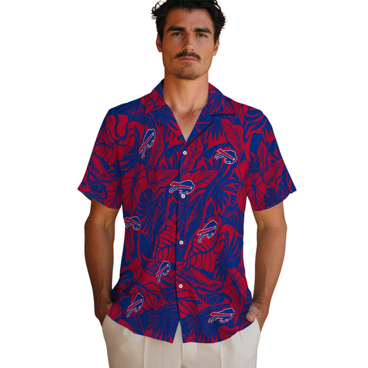 Buffalo Bills Hawaiian Shirt - Monstera Layer | Moonbestprint