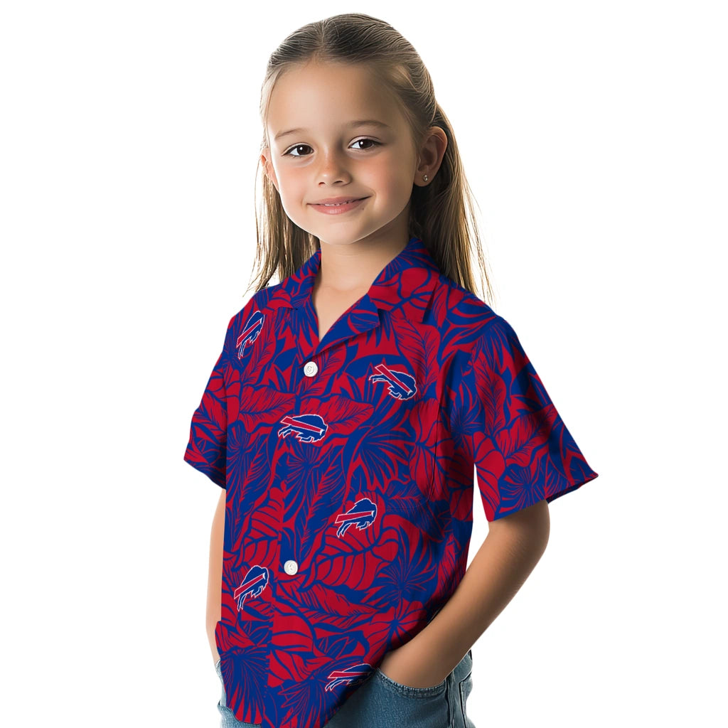 Buffalo Bills Hawaiian Shirt - Monstera Layer | Moonbestprint
