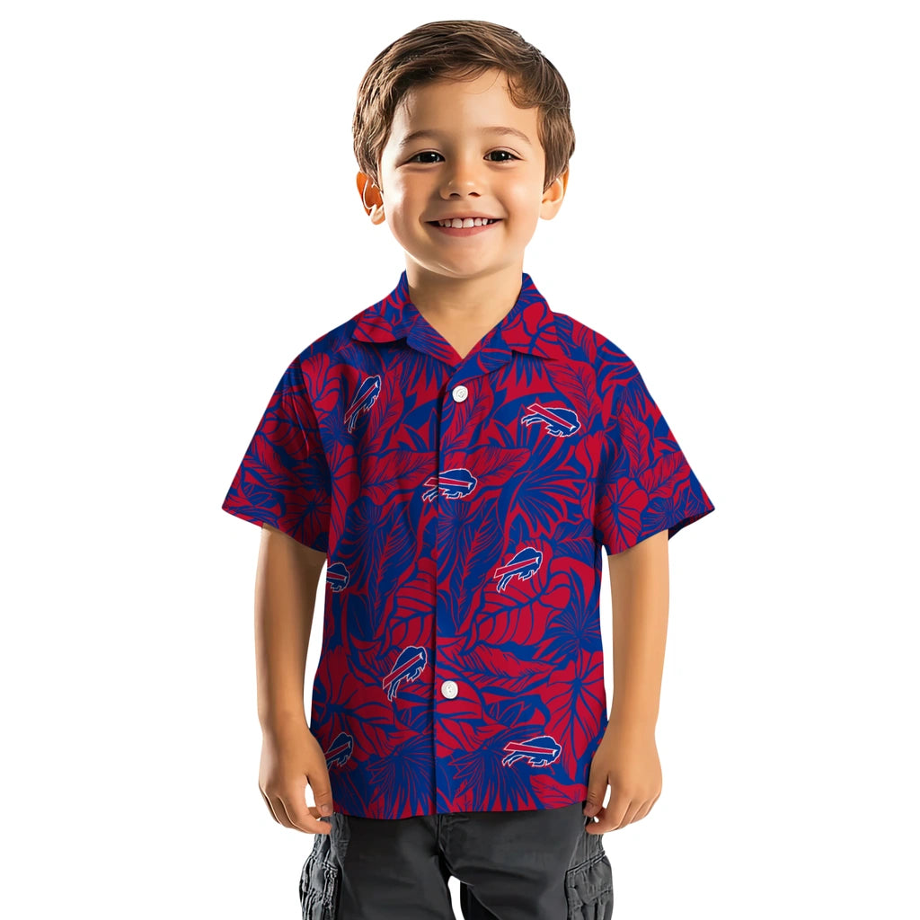 Buffalo Bills Hawaiian Shirt - Monstera Layer | Moonbestprint