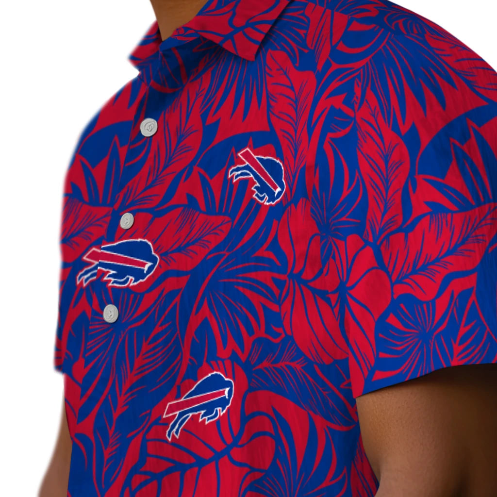 Buffalo Bills Hawaiian Shirt - Monstera Layer | Moonbestprint