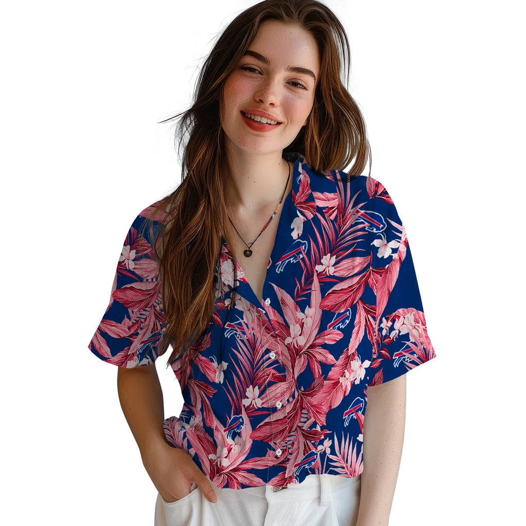 Buffalo Bills Hawaiian Shirt - Palm Leaves | Moonbestprint