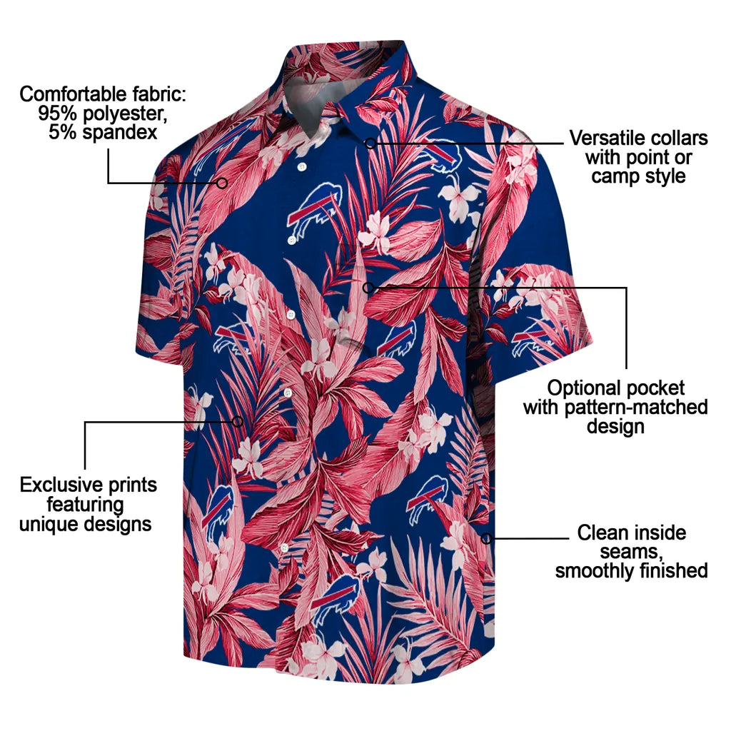 Buffalo Bills Hawaiian Shirt - Palm Leaves | Moonbestprint