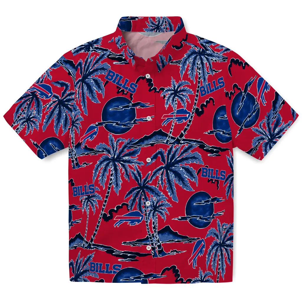 Buffalo Bills Hawaiian Shirt - Palm Sunset | Moonbestprint