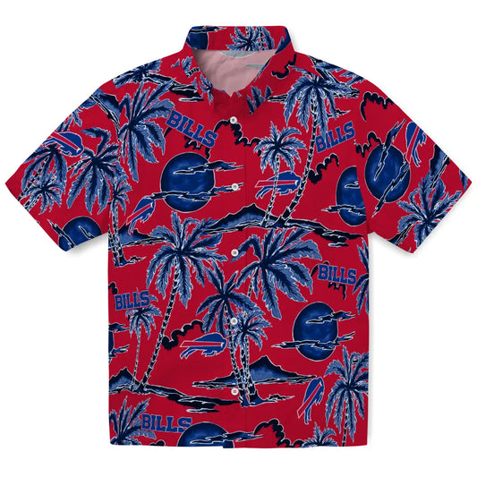 Buffalo Bills Hawaiian Shirt - Palm Sunset | Moonbestprint