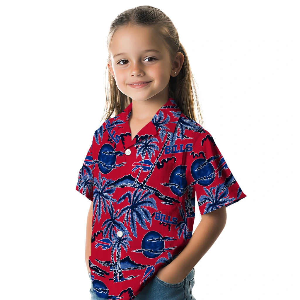 Buffalo Bills Hawaiian Shirt - Palm Sunset | Moonbestprint