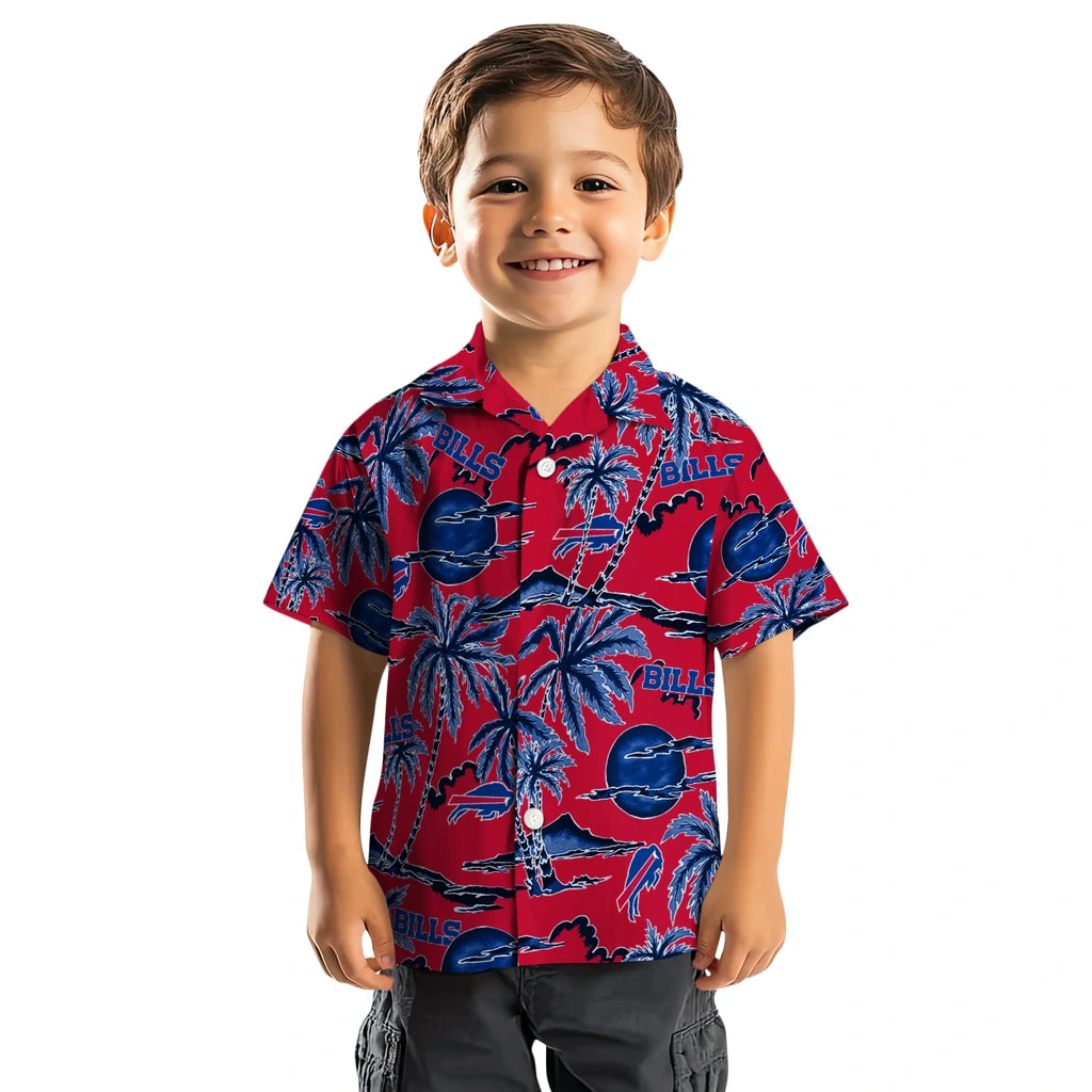 Buffalo Bills Hawaiian Shirt - Palm Sunset | Moonbestprint
