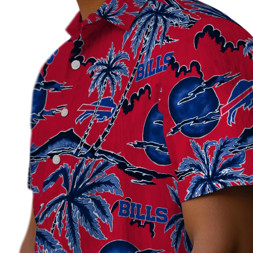 Buffalo Bills Hawaiian Shirt - Palm Sunset | Moonbestprint
