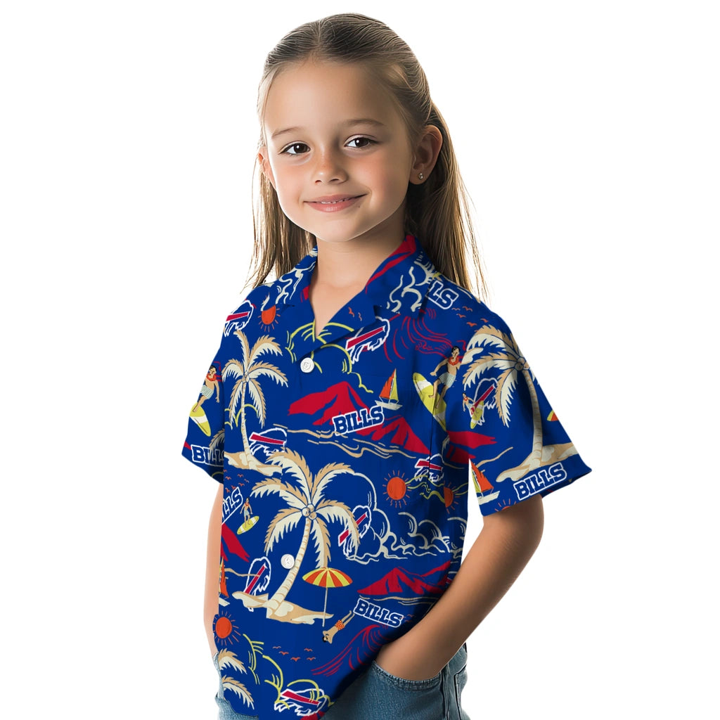 Buffalo Bills Hawaiian Shirt - Palm Tree Island | Moonbestprint