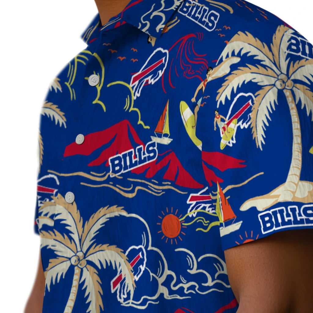 Buffalo Bills Hawaiian Shirt - Palm Tree Island | Moonbestprint