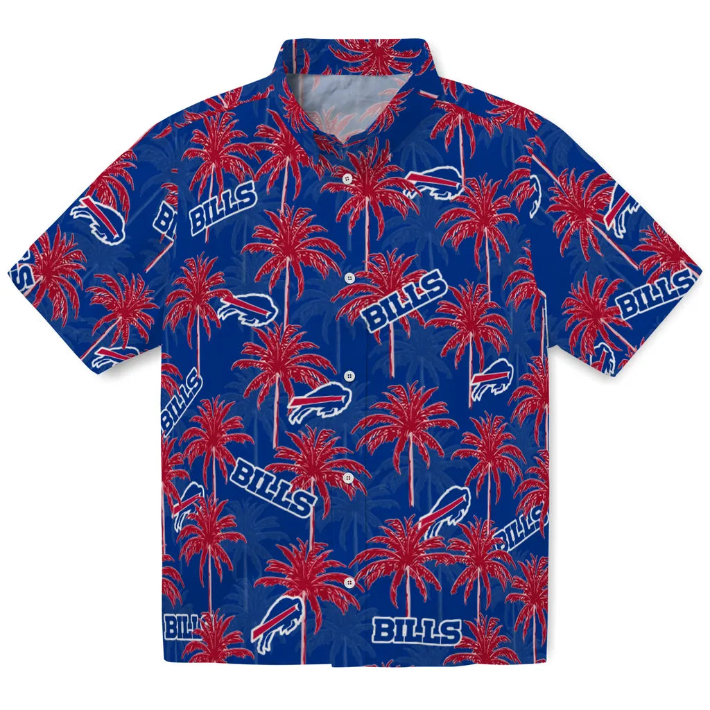 Buffalo Bills Hawaiian Shirt - Palm Tree Motif | Moonbestprint