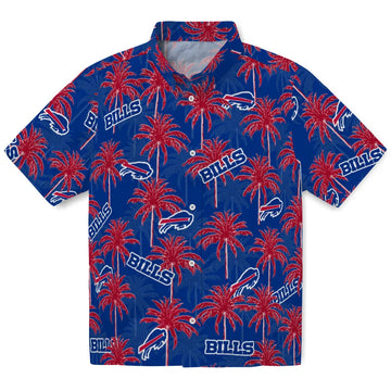 Buffalo Bills Hawaiian Shirt - Palm Tree Motif | Moonbestprint