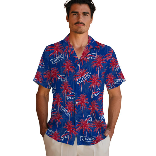 Buffalo Bills Hawaiian Shirt - Palm Tree Motif | Moonbestprint