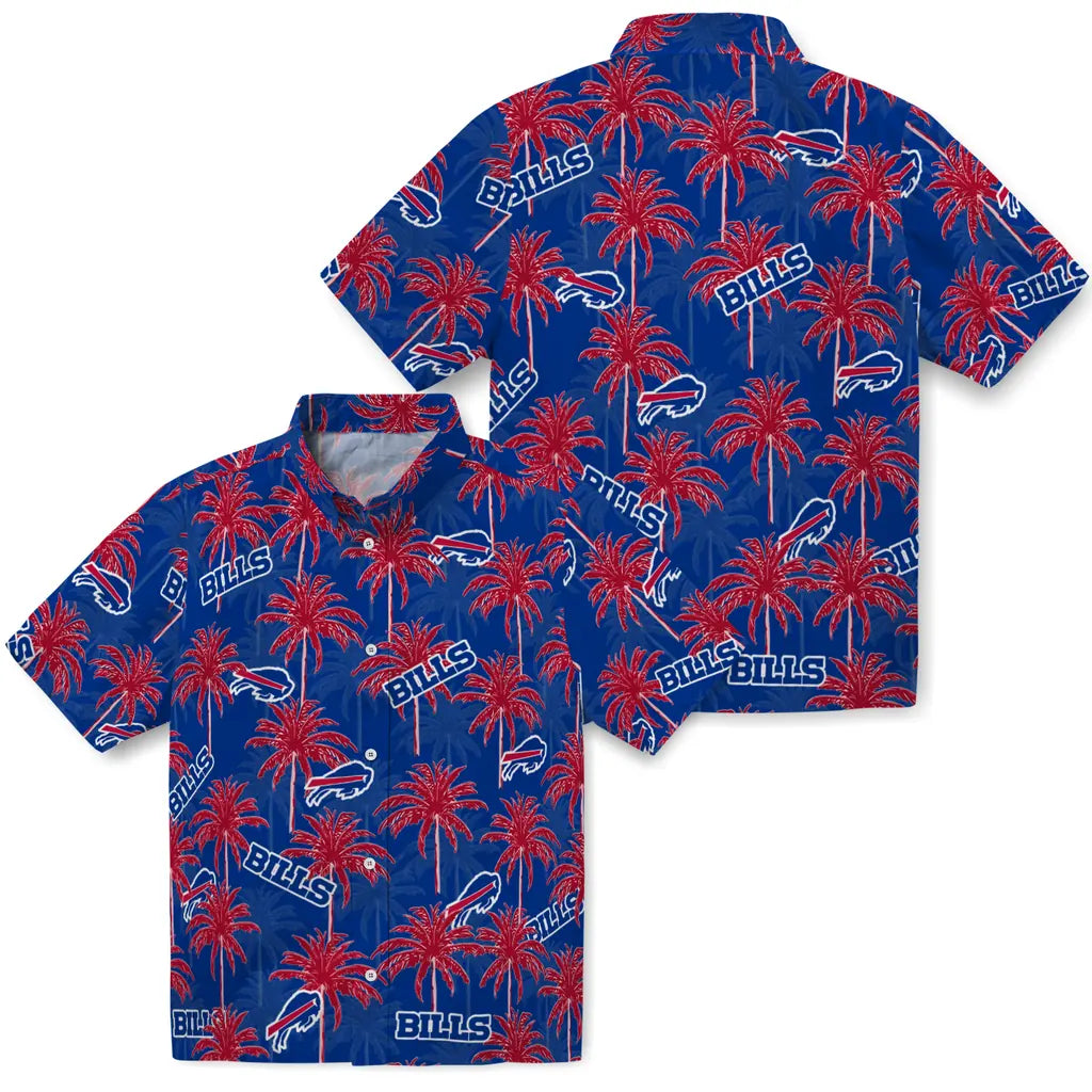 Buffalo Bills Hawaiian Shirt - Palm Tree Motif | Moonbestprint