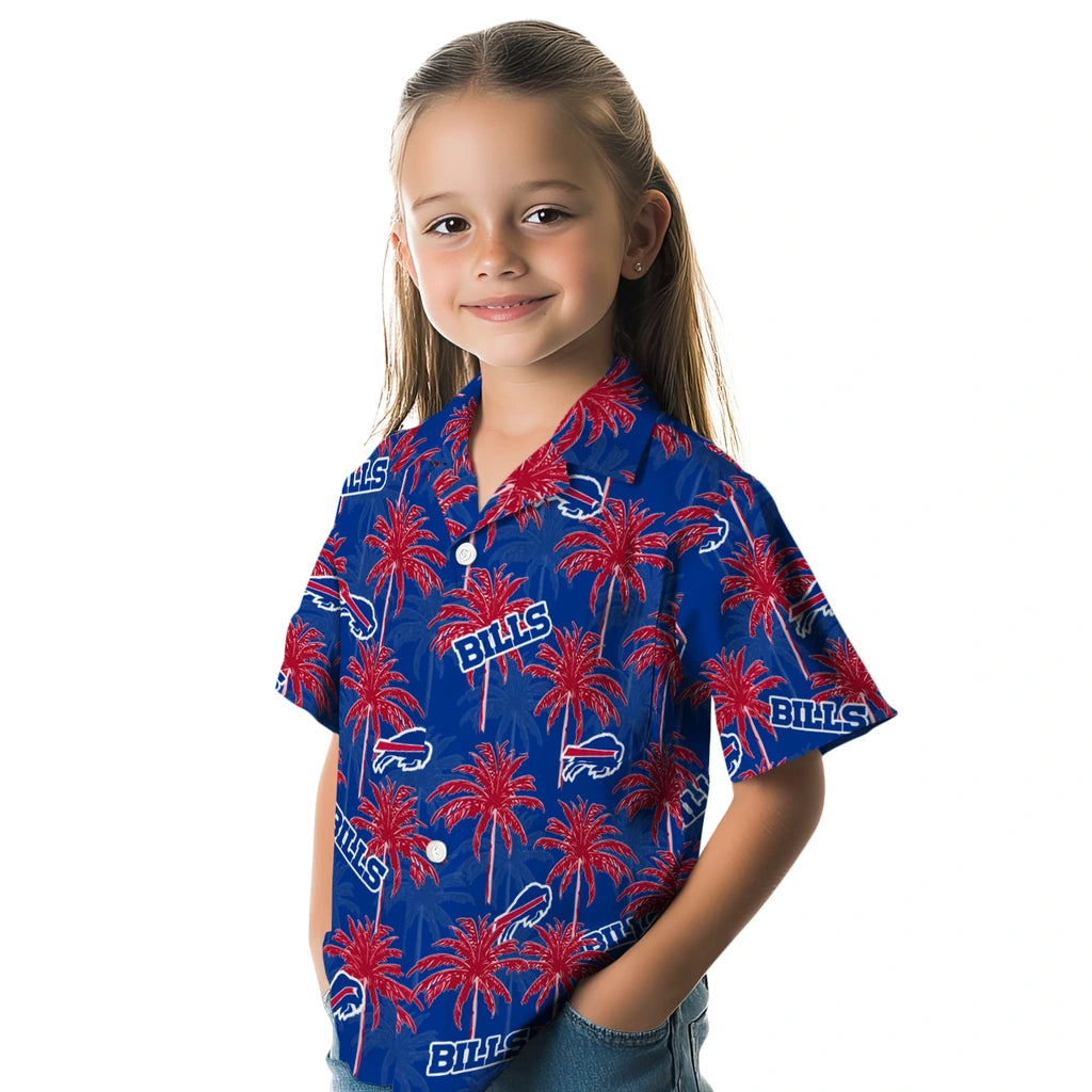Buffalo Bills Hawaiian Shirt - Palm Tree Motif | Moonbestprint