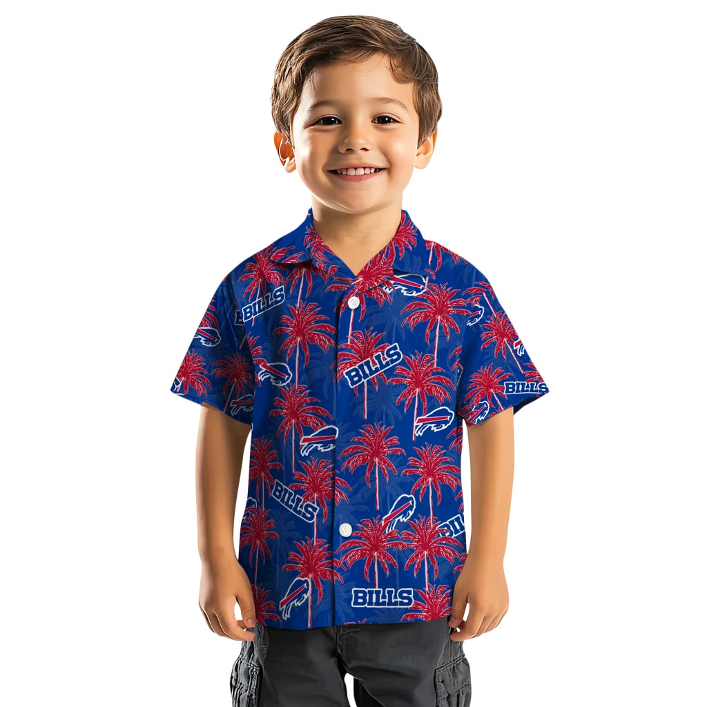 Buffalo Bills Hawaiian Shirt - Palm Tree Motif | Moonbestprint