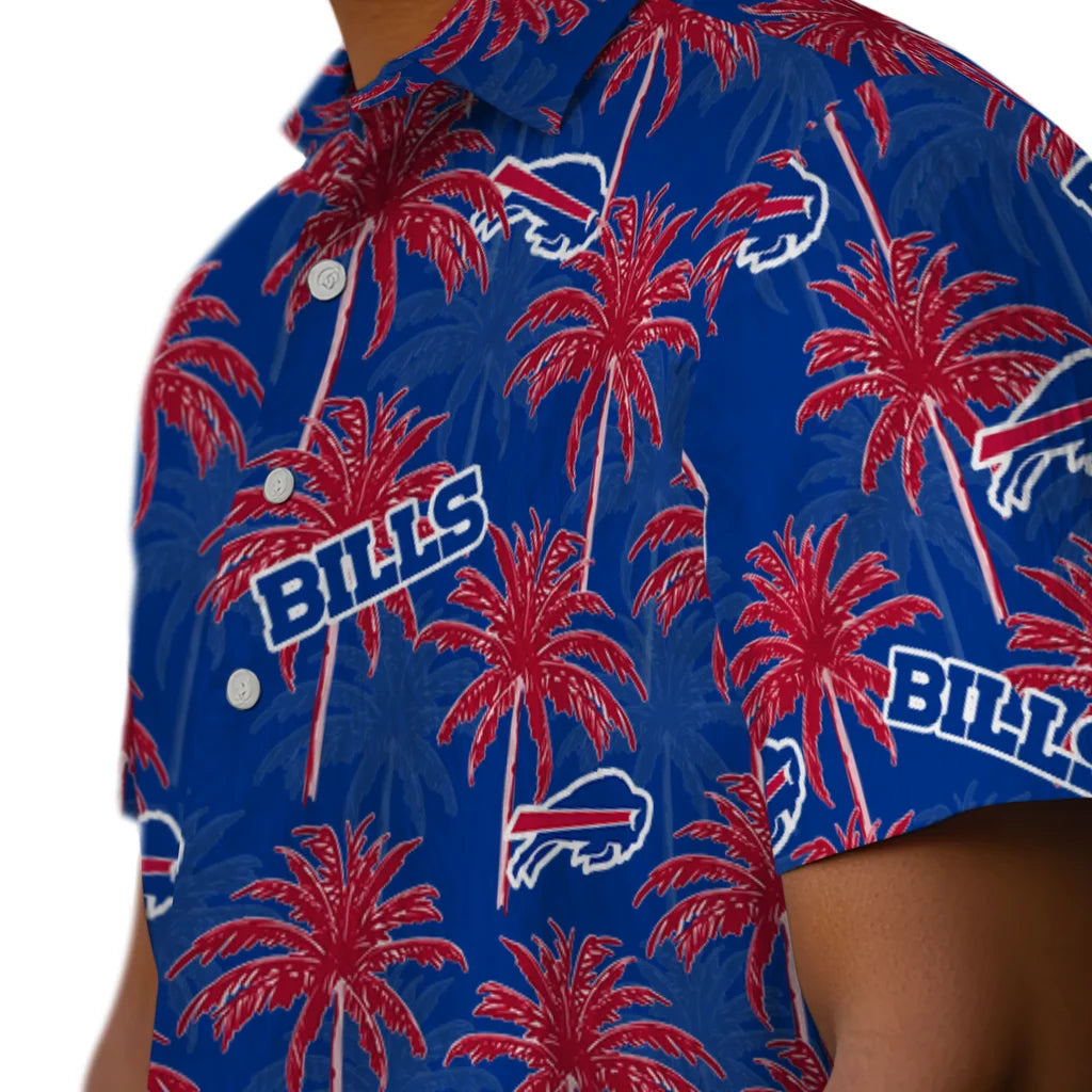Buffalo Bills Hawaiian Shirt - Palm Tree Motif | Moonbestprint