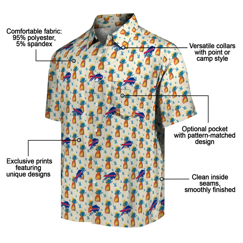 Buffalo Bills Hawaiian Shirt - Pineapple Delight | Moonbestprint