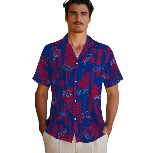 Buffalo Bills Hawaiian Shirt - Turtle Lines | Moonbestprint