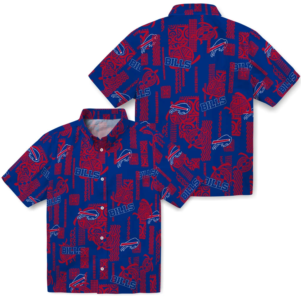 Buffalo Bills Hawaiian Shirt - Turtle Lines | Moonbestprint