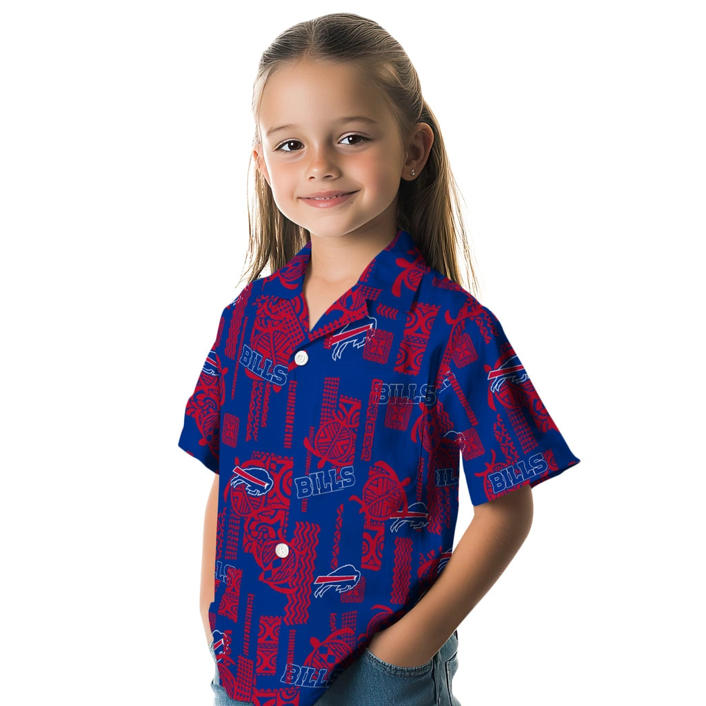 Buffalo Bills Hawaiian Shirt - Turtle Lines | Moonbestprint