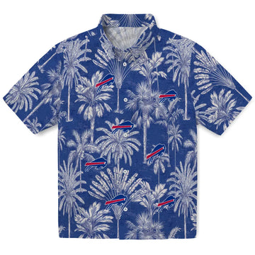 Buffalo Bills Hawaiian Shirt - Vintage Palm Tree | Moonbestprint