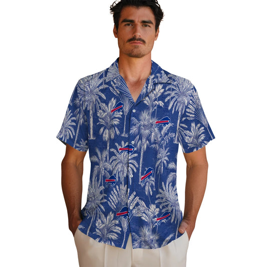 Buffalo Bills Hawaiian Shirt - Vintage Palm Tree | Moonbestprint
