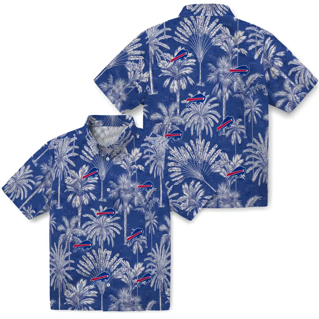 Buffalo Bills Hawaiian Shirt - Vintage Palm Tree | Moonbestprint