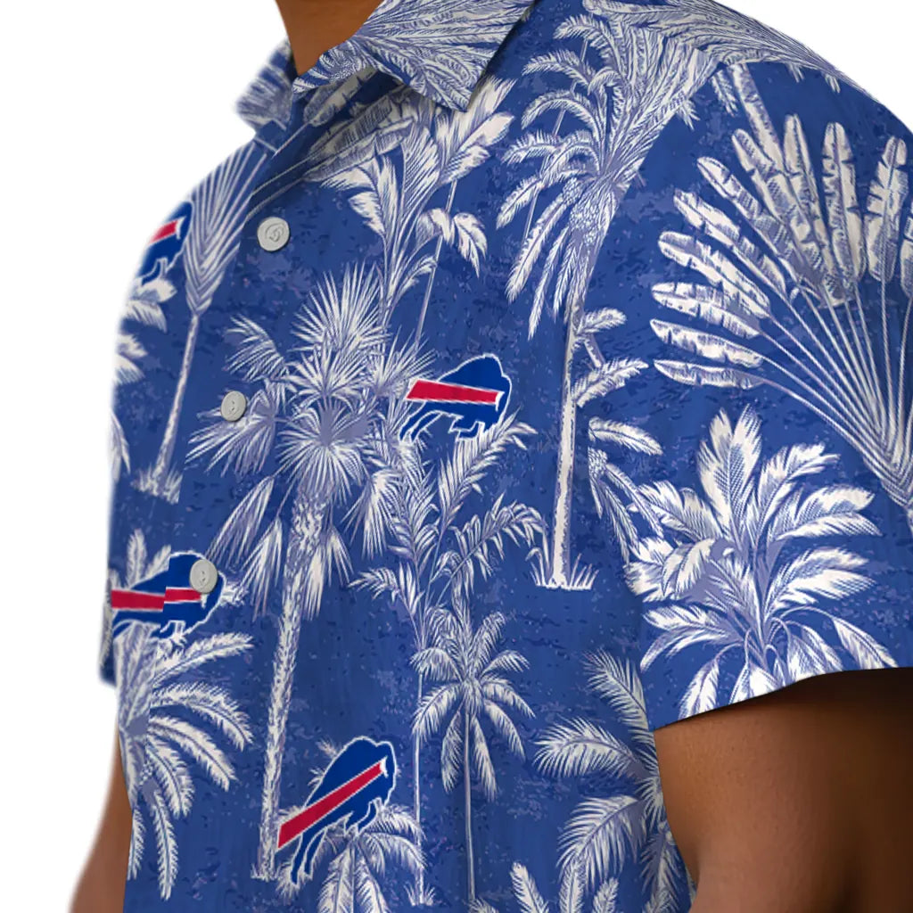 Buffalo Bills Hawaiian Shirt - Vintage Palm Tree | Moonbestprint