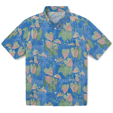 Buffalo Bulls Hawaiian Shirt - Anthurium Overlay | Moonbestprint