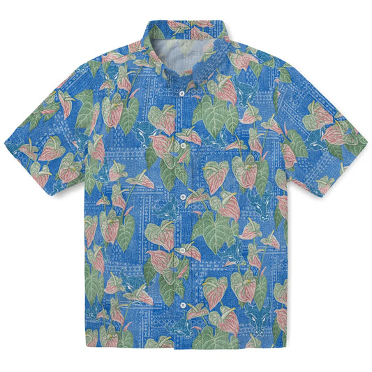 Buffalo Bulls Hawaiian Shirt - Anthurium Overlay | Moonbestprint