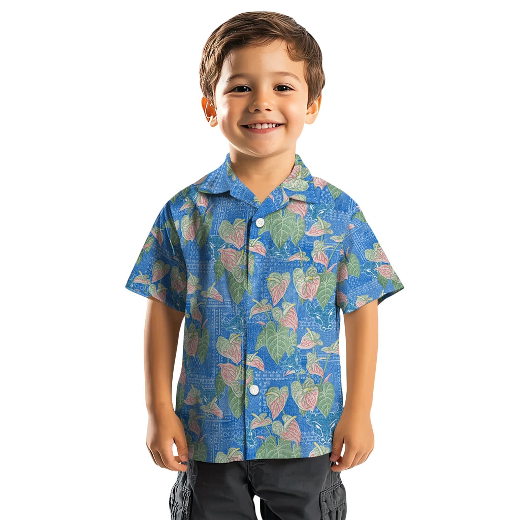 Buffalo Bulls Hawaiian Shirt - Anthurium Overlay | Moonbestprint