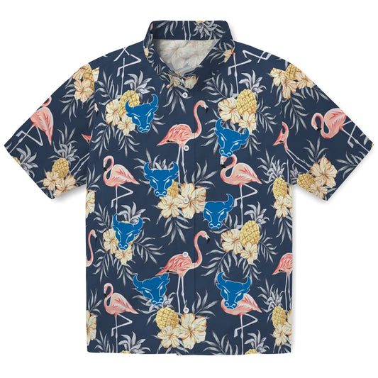 Buffalo Bulls Hawaiian Shirt - Flamingo Hibiscus | Moonbestprint