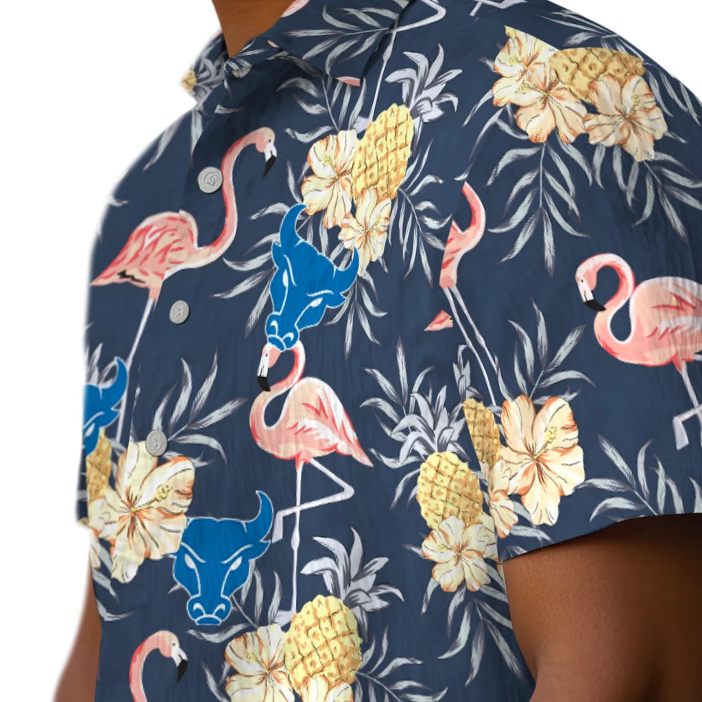 Buffalo Bulls Hawaiian Shirt - Flamingo Hibiscus | Moonbestprint