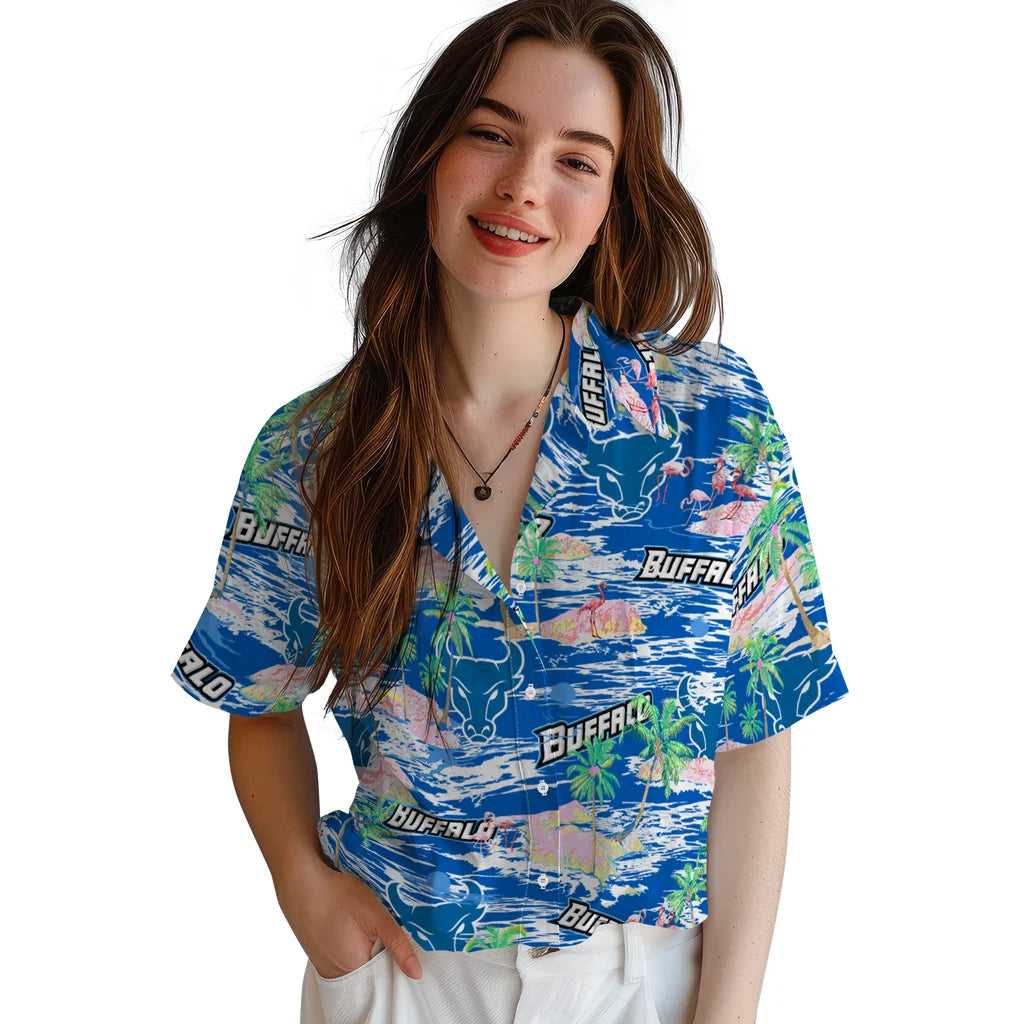 Buffalo Bulls Flamingo Retreat 2026 Hawaiian Shirt – Moonbestprint