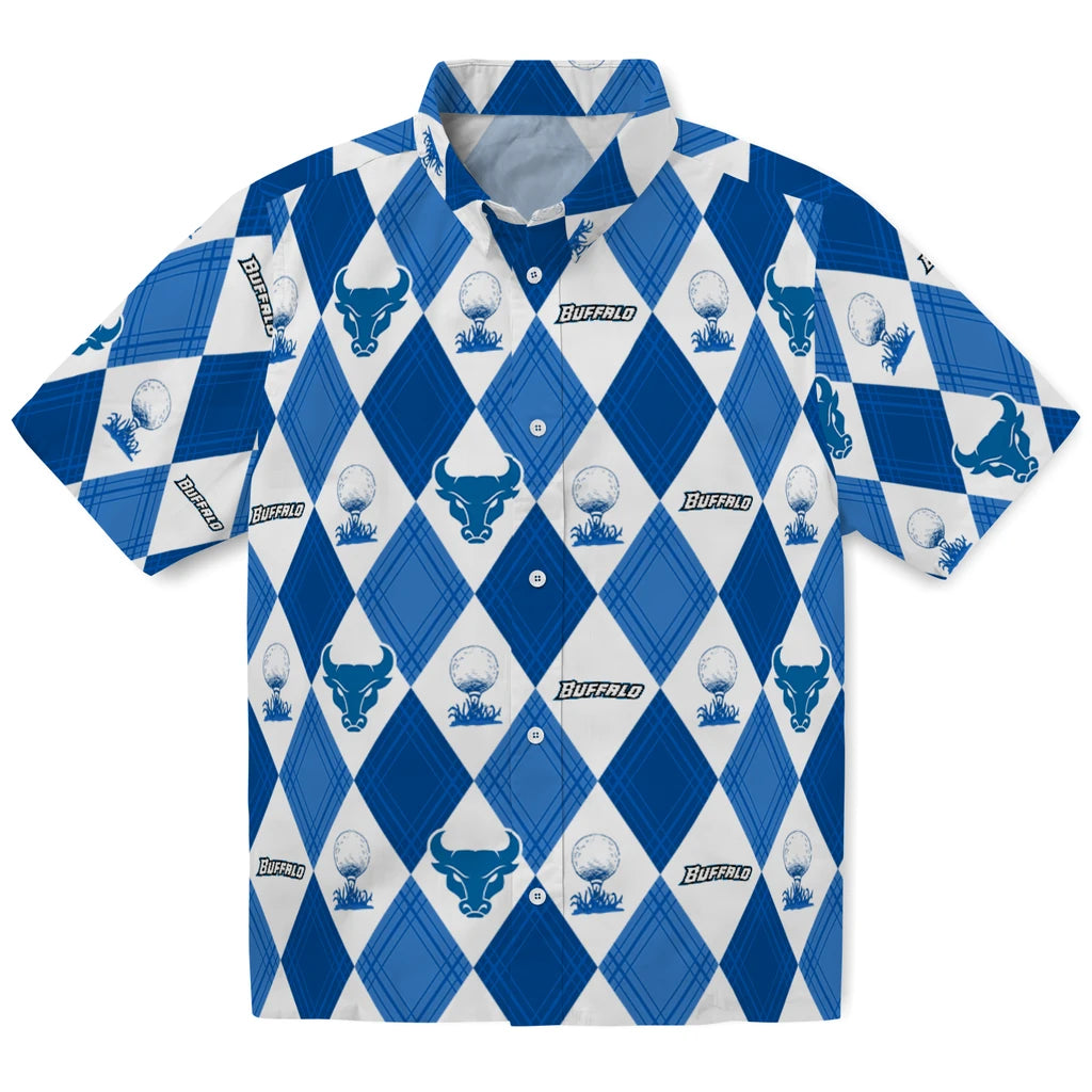 Buffalo Bulls Hawaiian Shirt - Golfing Plaid | Moonbestprint