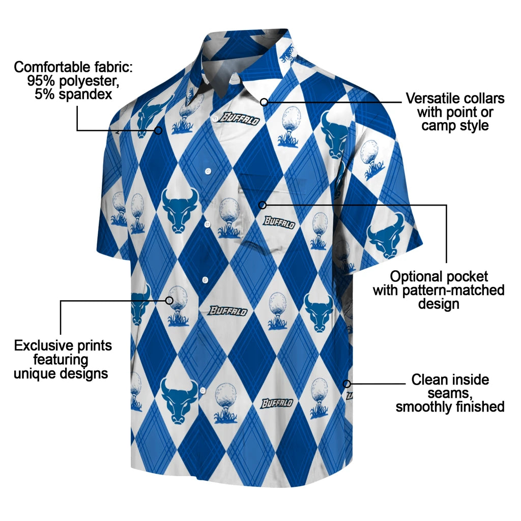 Buffalo Bulls Hawaiian Shirt - Golfing Plaid | Moonbestprint
