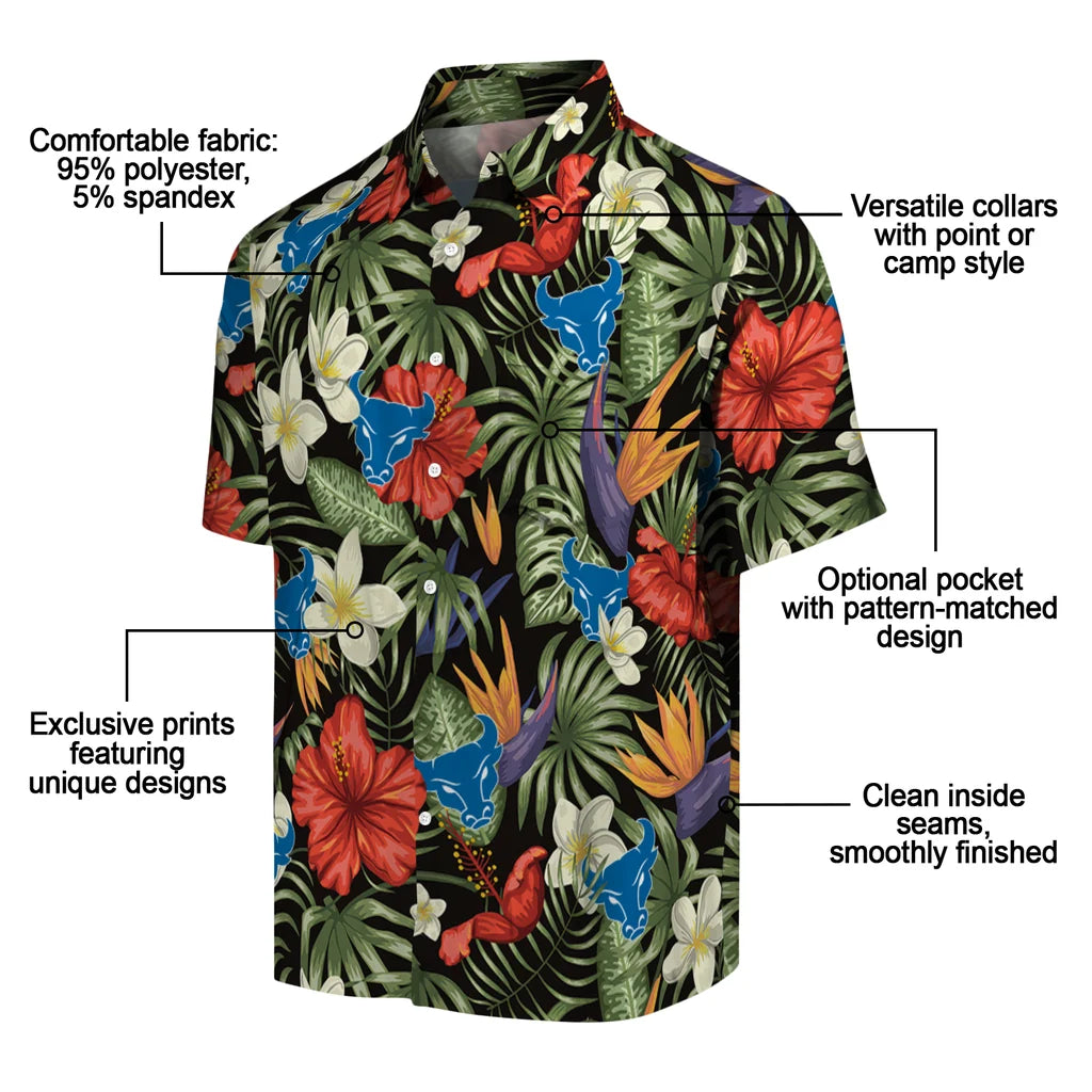 Buffalo Bulls Hawaiian Shirt - Hawaii Floral Hibiscus | Moonbestprint