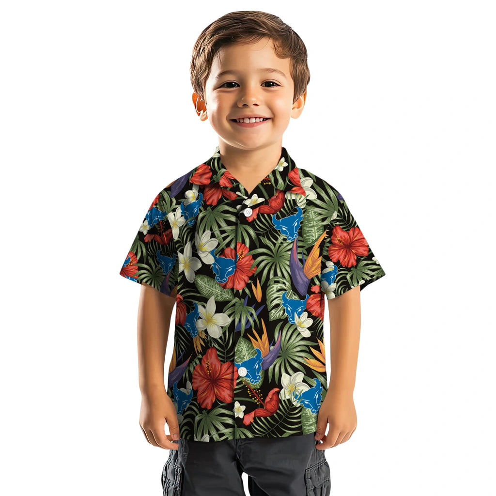 Buffalo Bulls Hawaiian Shirt - Hawaii Floral Hibiscus | Moonbestprint