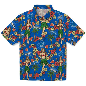 Buffalo Bulls Hawaiian Shirt - Hawaiian Girls Design | Moonbestprint