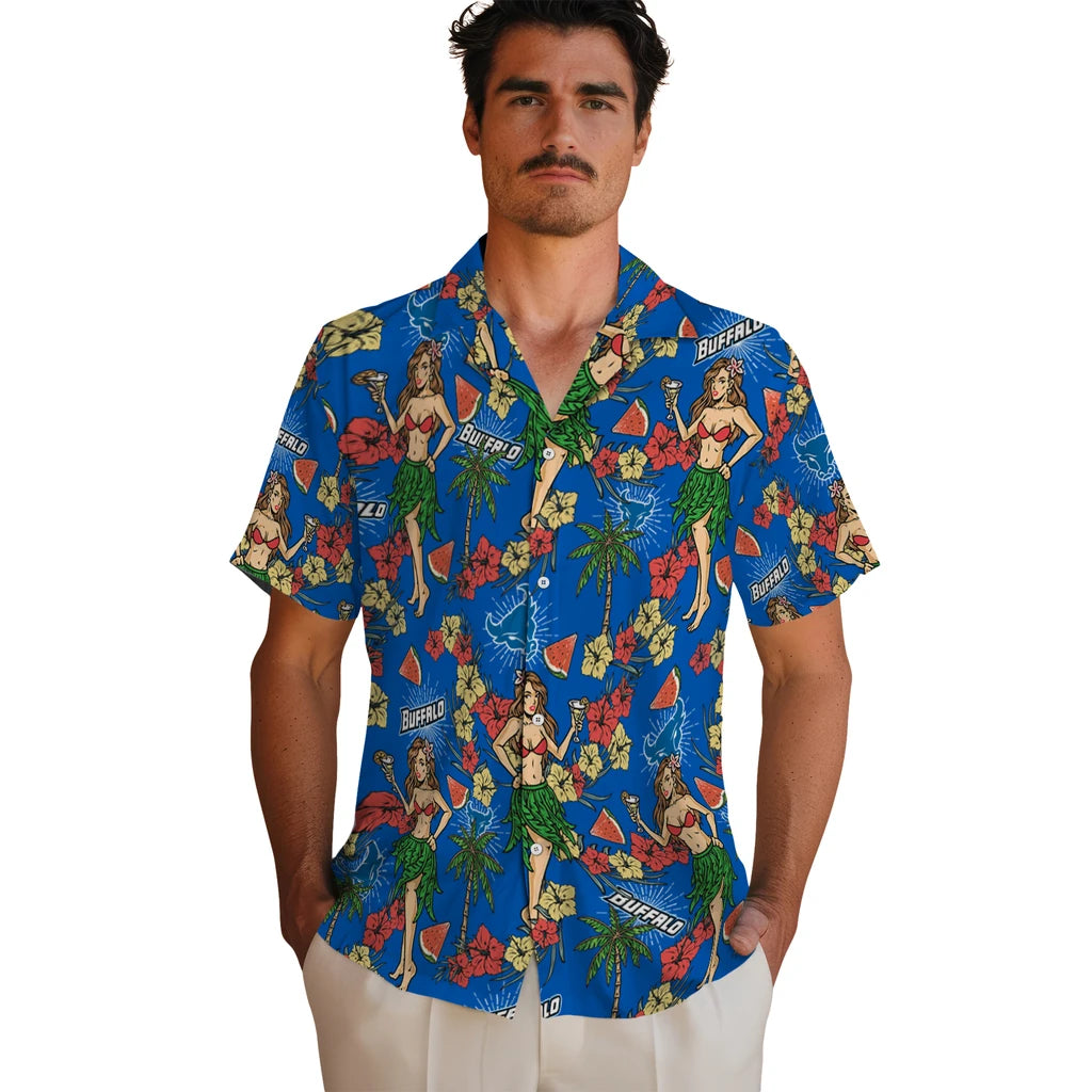 Buffalo Bulls Hawaiian Shirt - Hawaiian Girls Design | Moonbestprint