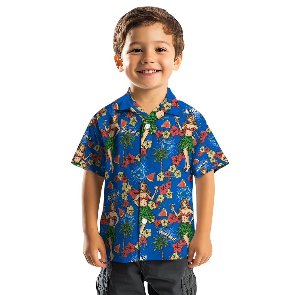 Buffalo Bulls Hawaiian Shirt - Hawaiian Girls Design | Moonbestprint