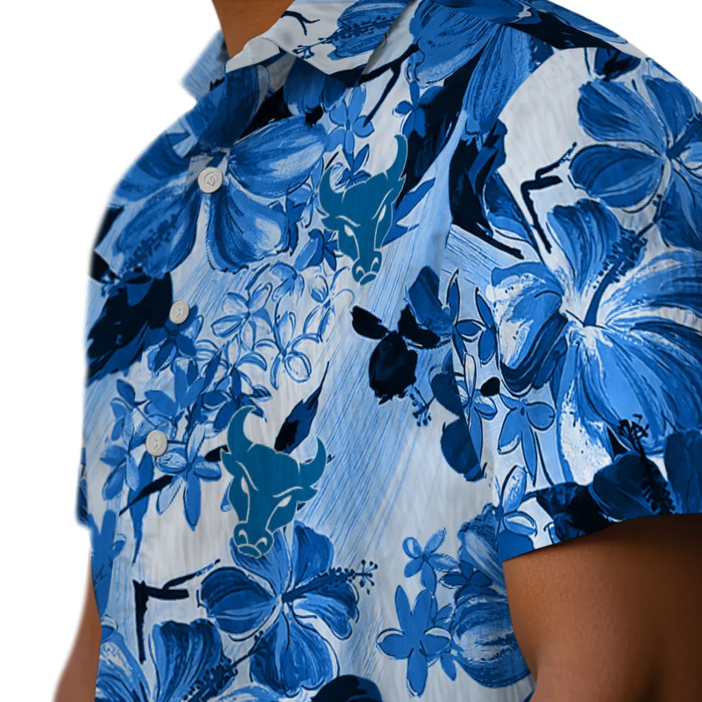 Buffalo Bulls Hawaiian Shirt - Hibiscus Arrangement | Moonbestprint